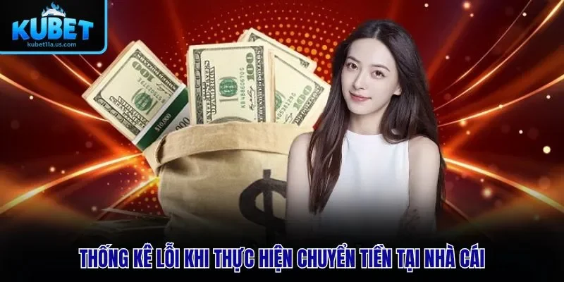 Thống kê lỗi khi thực hiện chuyển tiền tại nhà cái